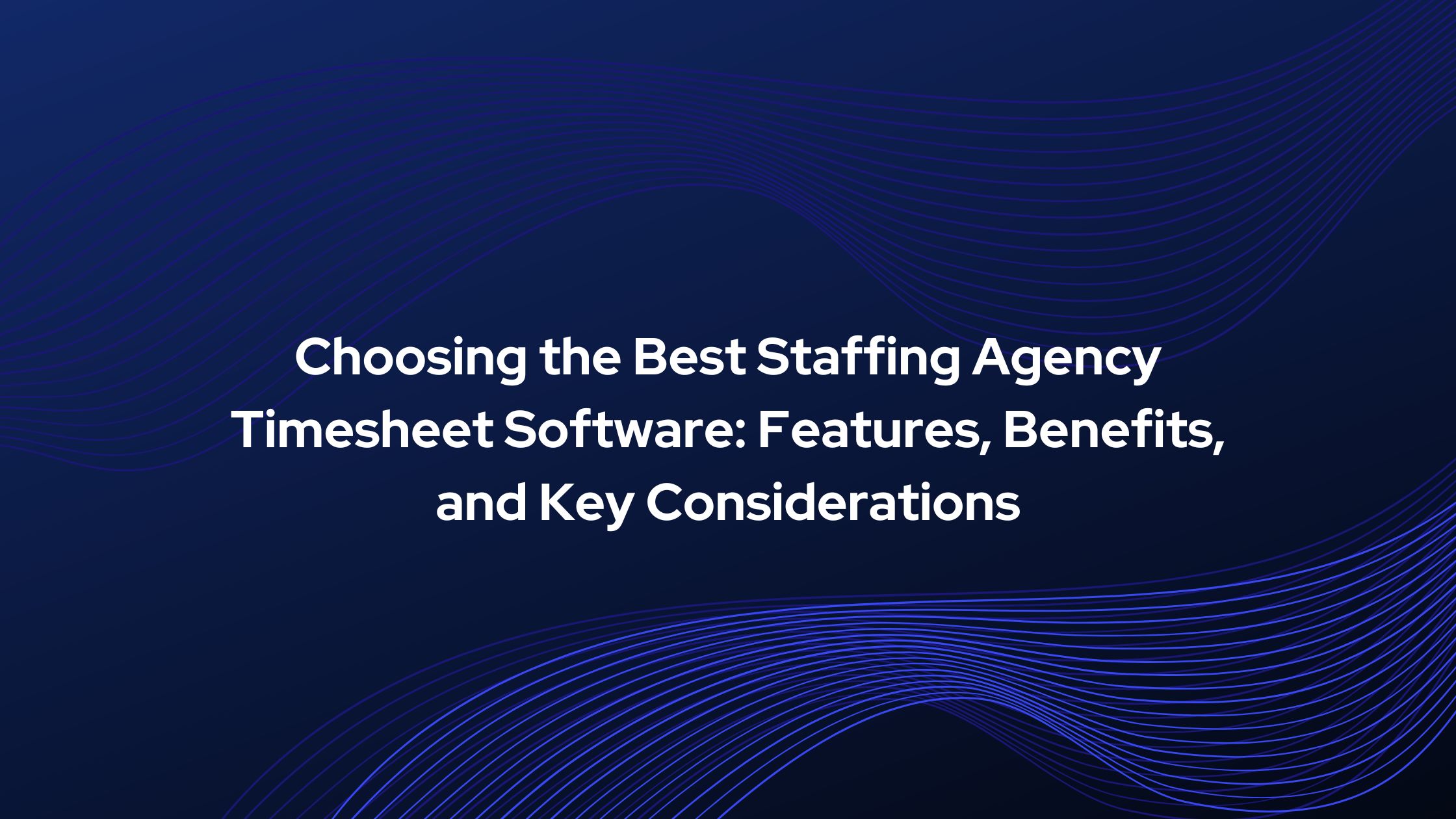 staffing agency timesheet software