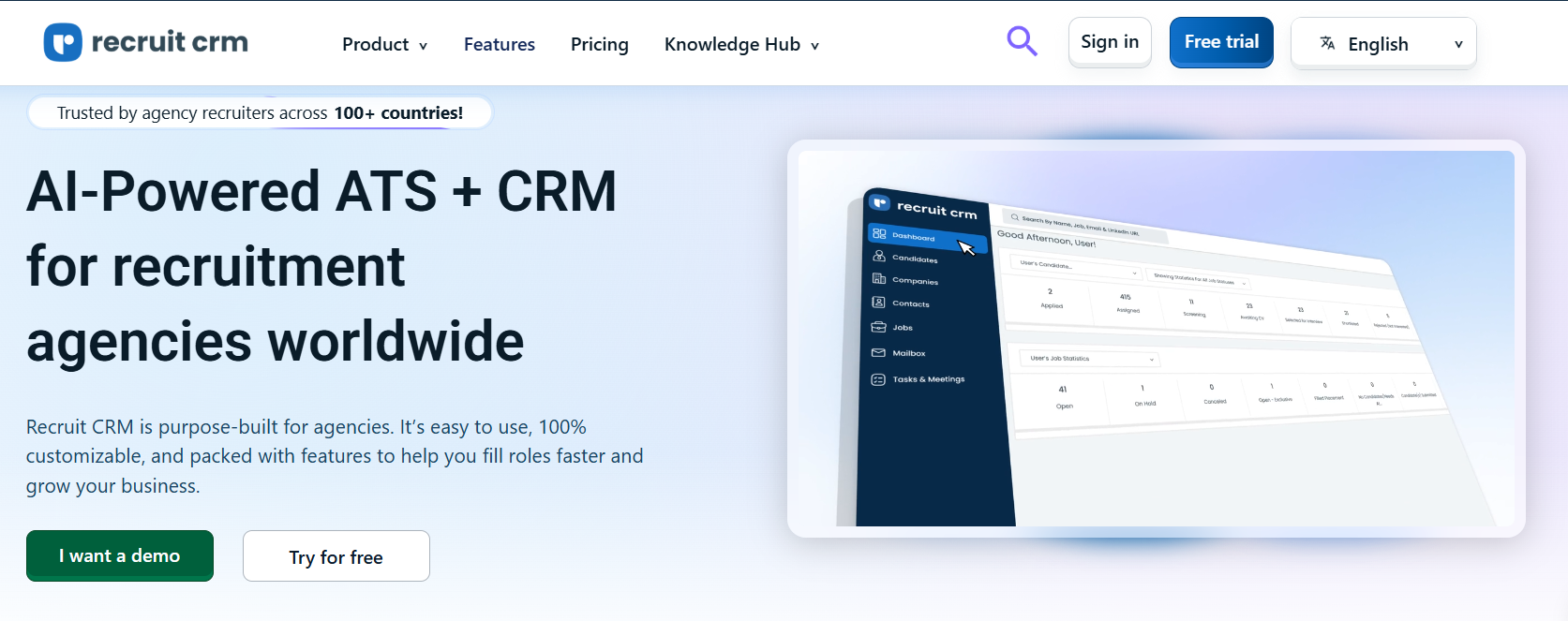 Recruit CRM - Best for Integrated Recruitment Automation