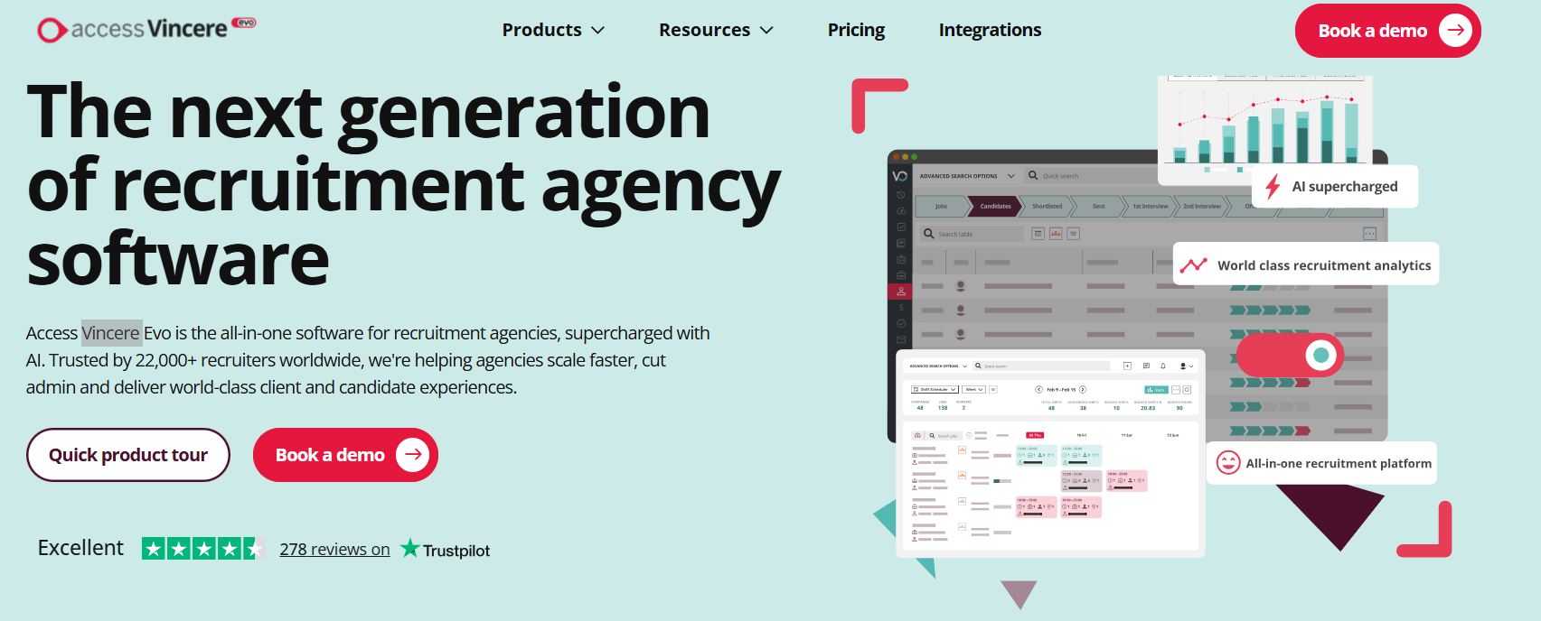 Vincere – Best for AI Candidate Matching