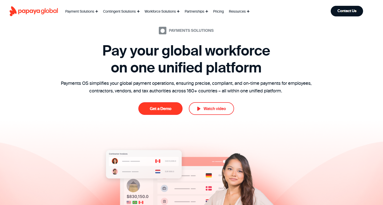 Pay your global workforce
on one unified platform
