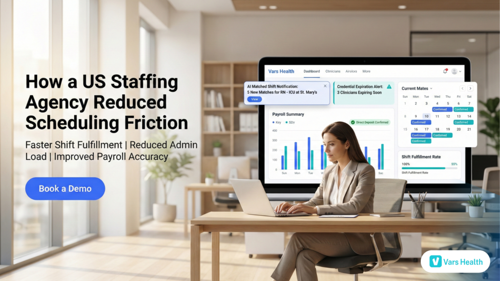 Vitawerks case study: staffing agency dashboard improving scheduling and payroll accuracy